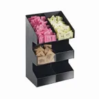 image of Cal-Mil 2054 Classic Condiment Organizer/Display, 10.25"W X 6.75"D X 16"H, 3-Tier Bins, Double Tower