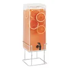 image of Cal-Mil 22002-3-46 3‑Gallon Beverage Dispenser, 8¼×9¾×25¾ in, Plastic Body, Base Drip Tray, BPA‑Free