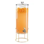 image of Cal-Mil 22005-3-46 3‑Gallon Beverage Dispenser, Plastic Brass Base, BPA‑Free, 8‑¼"W x9‑¾"D x25‑¾"H