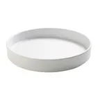 image of Cal-Mil 22017-10-15 Hudson Plate, 10 Dia. Round, White Melamine, Stackable Serving Tray