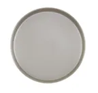 image of Cal-Mil 22017-12-102 Ash Melamine Plate, 12" Dia x 1.5" H, Wide Rim, Gray, Round, Dishwasher Safe