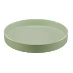image of Cal-Mil 22017-12-107 Hudson Plate, 12" Dia. Round Melamine Tray, Matcha Green, Stackable