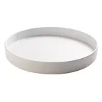image of Cal-Mil 22017-12-15 Hudson Plate, 12" Dia. Round Melamine Tray, White, Stackable