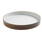 image of Cal-Mil 22017-12-89 Hudson Plate, 12" Dia. Round Melamine Serving Tray, Two Tone
