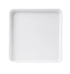 image of Cal-Mil 22025-11-15 Hudson Square Plastic Plate, 11" x 11" x 0.5" White Melamine With Raised Rim