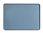 image of Cal-Mil 22025-1813-111 Rectangular Low‑Rim Plate, 18" W x 13" D x 1" H, Stone Blue Melamine
