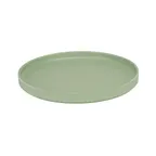 image of Cal-Mil 22026-10-107 Round Low‑Rim Melamine Plate, 10‑1/4" Dia x 1" H, Matcha Green, 10‑11" Size