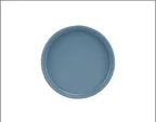 image of Cal-Mil 22026-6-111 Stone Blue Low Rim Melamine Plate, 6" Dia x 1" H, Dishwasher Safe, Stackable