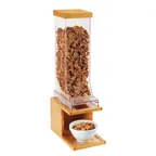 image of Cal-Mil 22067-1-99 Countertop Cereal Dispenser, 9.8L Pine Base,9¼"W×6½"D×24¼"H, Pull‑Serve, BPA‑Free
