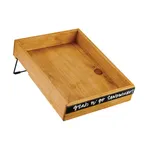 image of Cal-Mil 22070-99 Madera Merchandiser, 12-1/4"W x 16-3/4"D x 7-3/4"H, Adjustable, Write-on, Rustic Pine
