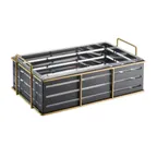 image of Cal-Mil 22085-12-90 Empire Ice Housing – 22x13½x6¾" Plastic Display with Pan, Gold/Black Frame