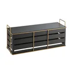 image of Cal-Mil 22087-9-90 Empire Riser, 20-1/2"W X 7"D X 9"H, Rectangular, Gold Wire Frame
