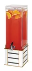 image of Cal-Mil 22090-3-15 3‑Gallon Dispenser, White Acrylic, 8.5"W x 10"D x 24.75"H, Spigot