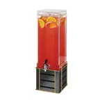 image of Cal-Mil 22090-3-90 Empire 3‑Gal 8½"W×10"D×24¾"H Blk Acrylic Steel IceChmb DripTray Spigot BPA‑Free