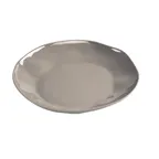 image of Cal-Mil 22304-10-102 Reusable Plastic Plate, 10-1/4" Round Melamine, Ash Grey Flared Edge
