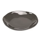 image of Cal-Mil 22304-9-101 Marin Plate – 8.75" Round Melamine Plate, Brown Flared Edge, Cinder Finish