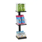 image of Cal-Mil 22318-13 Black Metal Merchandising Rack, 6.5" x 7" x 20.5", Fits 6" x 6" Acrylic Boxes