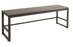 image of Cal-Mil 22341-64-83 Merchandising Table, 64½" W x 18" D x 24¼" H, 2‑Tier, Oak Wash Top, Metal Frame