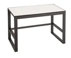 image of Cal-Mil 22342-32-15 Merchandising Table – 32" W x 18" D x 24-1/4" H, 2‑Tier White Shelf, Metal Frame