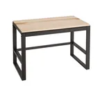 image of Cal-Mil 22342-32-71 Merchandising Table 32"W x 18"D x 24-1/4"H 2‑Tier, Maple Shelf, Metal Frame