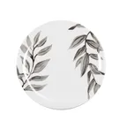 image of Cal-Mil 22351-10-118 Plastic Plate, 10" Diameter Coupe, Gloss Finish Melamine, Botanica Pattern