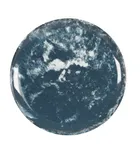 image of Cal-Mil 22351-7-119 - 7" Diameter Round Coupe Plate, Blue Gloss Melamine, Reactive Finish