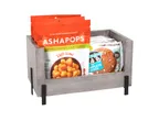 image of Cal-Mil 22407-12-110 Aspen Stacking Bin, 6" X 12" X 7"H, Black Metal Accents