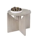 image of Cal-Mil 22408-11-110 Aspen Riser, 12" X 12" X 11"H, Round, Gray-Washed Pine Wood