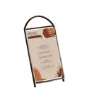 image of Cal-Mil 22409-811-13 Brooklyn Arched Signholder, 8.5" W x 3" D x 14" H, Black Metal Construction