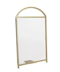 image of Cal-Mil 22409-811-90 Arched Card Holder, 8.5" x 11"H Clear Acrylic with Iron Frame, Gold Finish