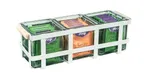image of Cal-Mil 22440-3-71 Blonde 3 Jar Display, 12.75" W X 4.25" D X 4" H