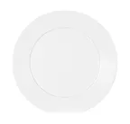 image of Cal-Mil 22446-11-15 Reusable Plastic Plate, 11" Dia x 3/4" H, Round White Melamine Medium Rim