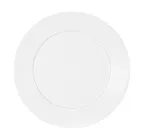 image of Cal-Mil 22446-7-15 7" Diameter x 3/4" Round White Melamine Plate, Medium Rim, Dinnerware