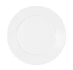 image of Cal-Mil 22446-9-15 Classic 9" Round Melamine Plate, White, 9" Diameter x 3/4" Height, Medium Rim