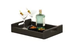 image of Cal-Mil 22454-1014-13 Brooklyn Room Service Tray, 17.25"W x 12.5"D x 3.25"H, Rectangular Wood