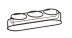 image of Cal-Mil 22602-16-13 3 Jar Display, 6"W X 5"D X 4.5"H (3) 16 Oz. Jars Included, Black