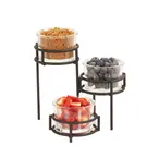 image of Cal-Mil 22604-16-13 Jar Display, 9"W X 9"D X 9.5"H, 3 Tiered (3) 16 Oz. Round Glass Jars Included