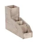 image of Cal-Mil 22705-110 Tea & Condiment Display, 4"W X 14"D X 9.5"H, 2-Tiered, Aspen