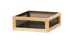 image of Cal-Mil 22905-4-115 Square Black Display Riser, 12" W x 12" D x 4" H, Reversible Design, Sheet Metal