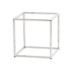 image of Cal-Mil 23201-12-49 Riser, 12"W X 12"D X 12"H, Cube, Chrome-Plated Metal