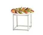 image of Cal-Mil 23201-8-49 Riser, 8"W X 8"D X 8"H, Cube, Chrome-Plated Metal