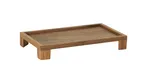 image of Cal-Mil 23600-3-78 Sydney Taper Riser, 12"W X 20"D X 3.25"H, Walnut