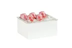 image of Cal-Mil 23712-10-15 White Classic Ice Housing, 10" W X 12" D X 6" H, Long 12"-23" & Short Up To 11"
