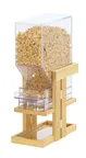 image of Cal-Mil 23728-1-21 Countertop Cereal Dispenser, 7" W x 9.5" D x 24" H, Oak Wood Base, Food Storage