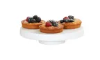 image of Cal-Mil 23755-102-15 Pedestal Stand, 10.25" Dia x 2.25" H Round White Melamine, Dishwasher Safe