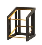 image of Cal-Mil 23781-2-13 Brooklyn Merchandiser, 2-Tier, Textured Wood Base Accented By Antique Brass Details