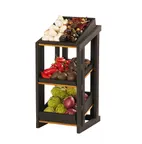 image of Cal-Mil 23781-3-13 Brooklyn Merchandiser, 3-Tier, Textured Wood Finish Accented By Antique Brass Details