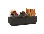 image of Cal-Mil 23787-3-13 Brooklyn 3 Jar Holder, 5"W X 12.75"D X 4.5"H, Textured Wood Base
