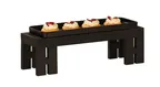 image of Cal-Mil 23795-6-13 Brooklyn Riser, 20"W X 7"D X 6"H, Rectangular, Textured Wood