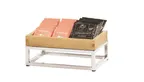 image of Cal-Mil 23800-3-49 Riser, 6"W X 10"D X 3"H, Open Frame, Chrome